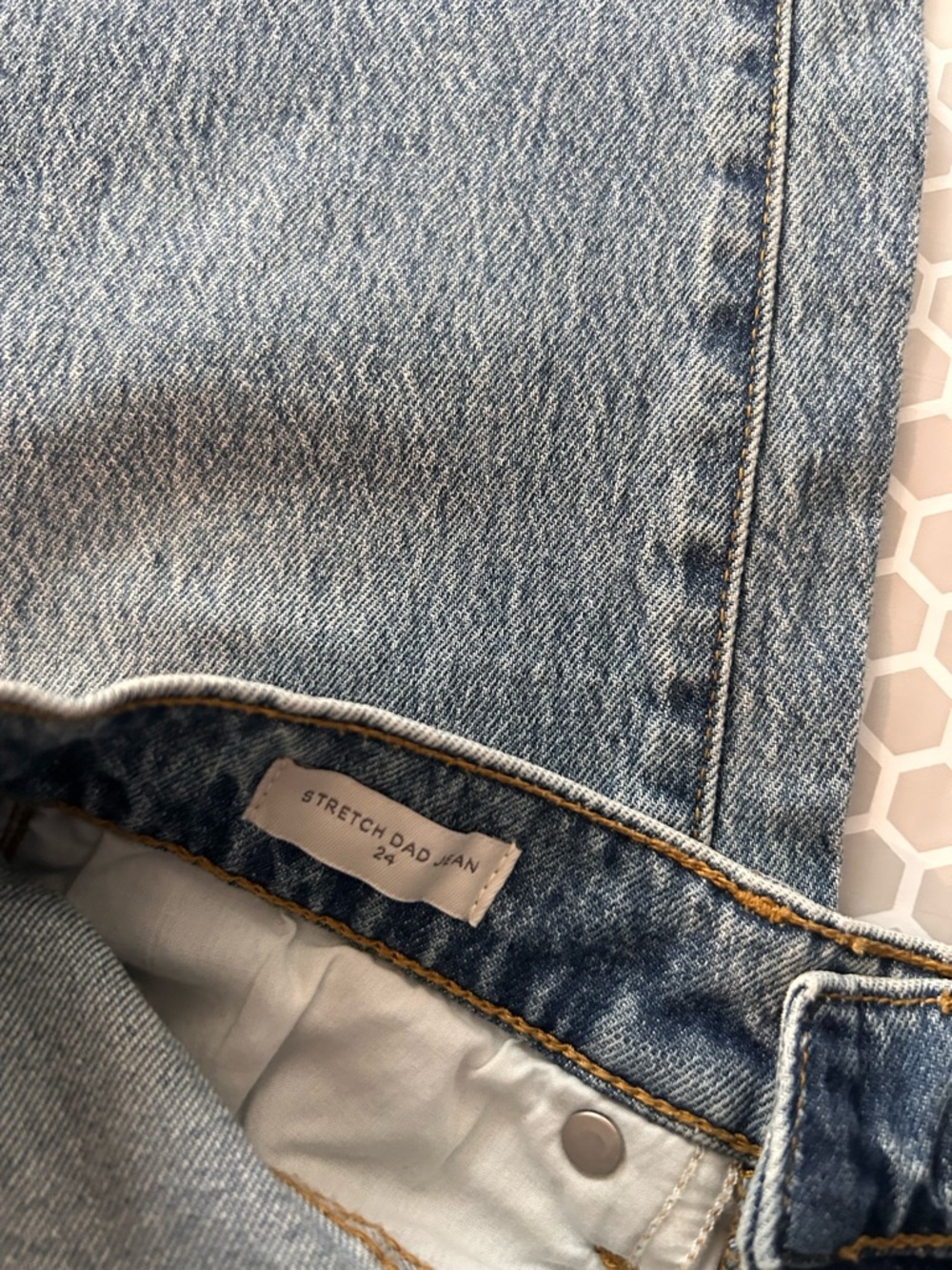 PacSun Light Blue “Dad” High Rise Straight Denim Jeans. Size XXS (24) - Picture 6 of 8
